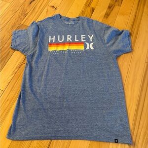 Hurley Heather Blue Tee with Graphic Design